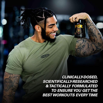 EHP Labs Pride Pre Workout Powder Energy Supplement - Sugar Free Preworkout for Men & Women, Energy Powder Boost Drink with BCAA - 280mg of Caffeine - Jungle Fruits (40 Servings)