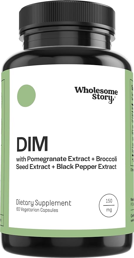 DIM Supplement for Women and Men Plus Pomegranate, Broccoli and Black Pepper | Diindolylmethane | Hormone and Estrogen Balance Supplement | Cell and Tissue Health | 60-Day Supply | 60 Capsules