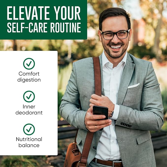 Chlorophyll Capsules 600 mg - Natural Chlorophyll Pills for Women & Men - Highly BioAvailable Chlorophyll Supplement for Energy, Immunity, Skin + Internal Deodorant