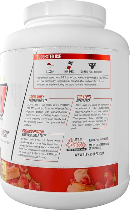 ISO, Low Carb 100% Whey Protein Isolate Powder, 25 Grams Per Serving, Helps Support Muscle Growth, Low Sugar and Gluten Free (Strawberry Shortcake, 5 lb)