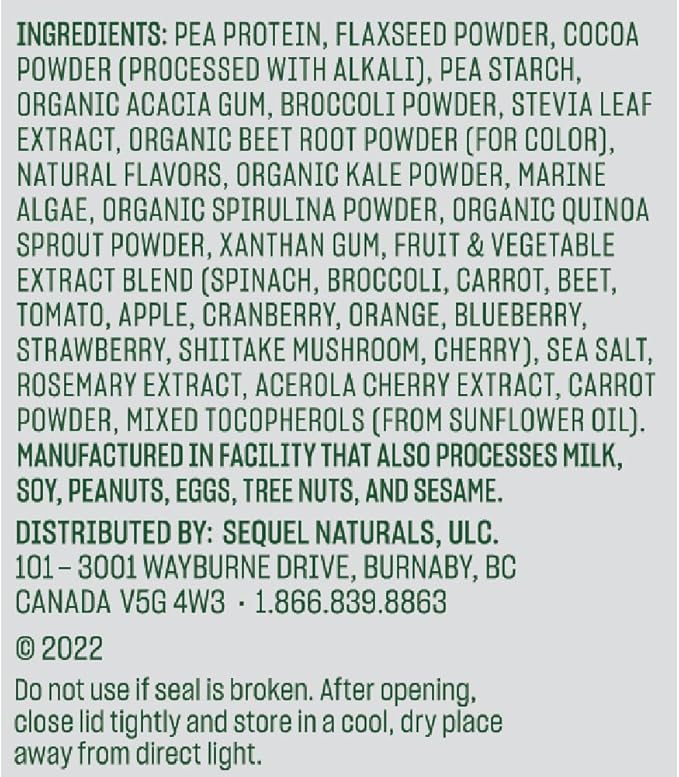 Vega Essentials Plant Based Protein Powder, Chocolate - Vegan, Superfood, Vitamins, Antioxidants, Keto, Low Carb, Dairy Free, Gluten Free, Pea Protein for Women & Men, 1.4 lbs (Packaging May Vary)