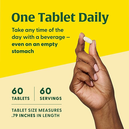 MegaFood Vitamin D3 2000 IU (50 mcg) - Vitamin D Supplements with Real Food, Immune Support, Supports Bones, Teeth & Muscles, Vegetarian, Certified Non-GMO, Kosher – 60 Tablets, 60 Servings