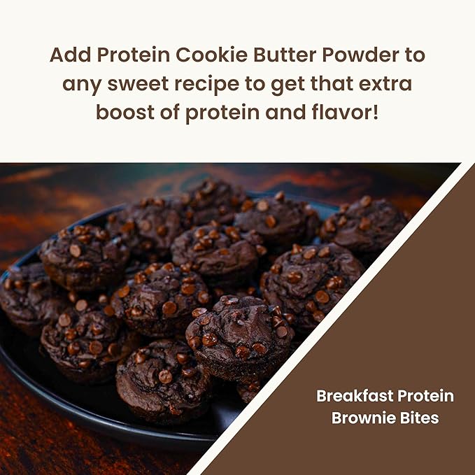 Flexible Dieting Lifestyle Vegan Protein Cookie Butter Powder - Brownie Batter | Dairy-Free, Keto-Friendly, Low Carb, Sugar-Free, Gluten-Free | Easy to Mix, Bake and Spread | 8.1oz