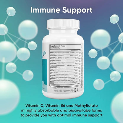 Nutri Supreme Multivitamin for Men and Women with Over 20 Vitamins and Minerals, Daily Nutritional Supplement for Immune Support, Kosher, Vegetarian, 60 Day Supply