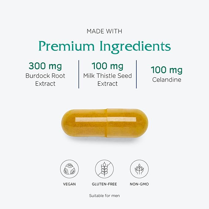 Vitanica Hepafem, Liver Cleansing Support, Vegan/Vegetarian, 60 Capsules