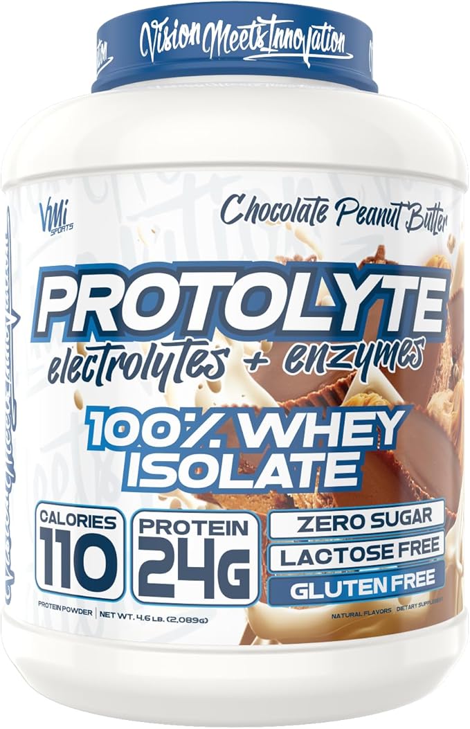 VMI Sports ProtoLyte Whey Isolate Protein Powder, Chocolate Peanut Butter, 4.6 lbs