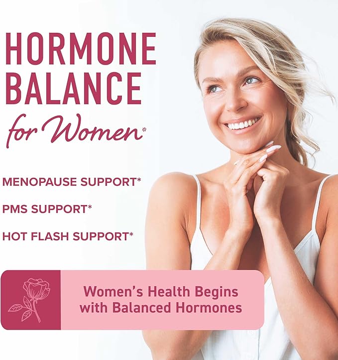 Hormone Balance Liquid Drops | With Black Cohosh, Stinging Nettle, Red Raspberry Leaf, Chasteberry & More | Menopause, Hot Flash, & PMS Relief Menstrual Herbal Support Tincture | Vegan Formula | 2oz
