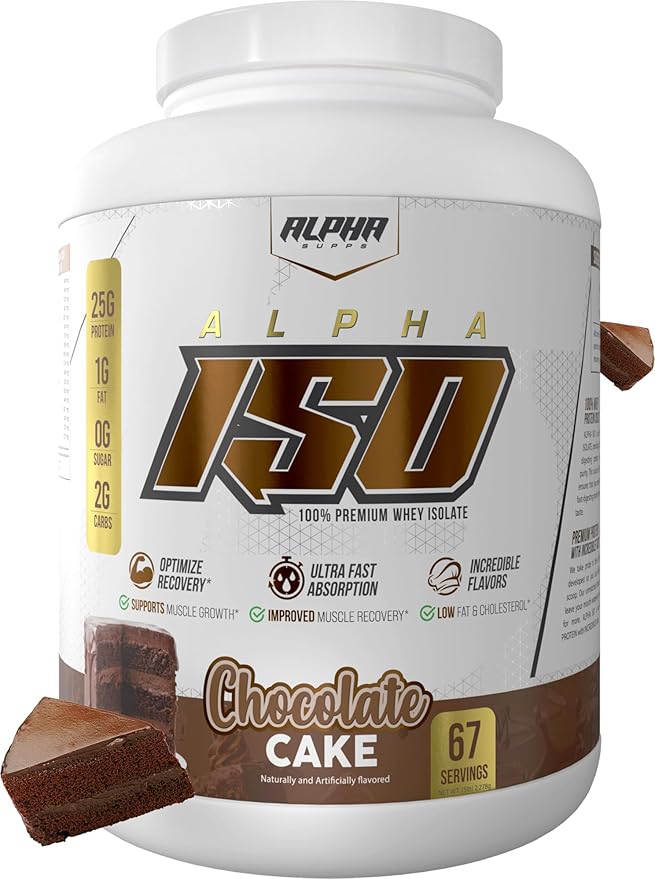 ISO, Low Carb 100% Whey Protein Isolate Powder, 25 Grams Per Serving, Helps Support Muscle Growth, Low Sugar and Gluten Free (Chocolate Cake, 5 lb)
