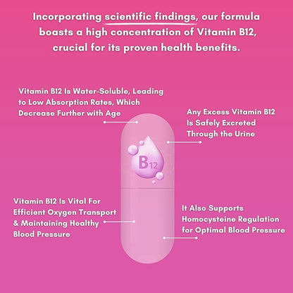 Blood Pressure Support Supplement - 13 Herbs & Vitamins - with Hawthorn, Hibiscus, Garlic & Olive Leaf Extract - Natural Supplement for Women & Men - High Strength Capsules - Non-GMO - 90 Day Supply