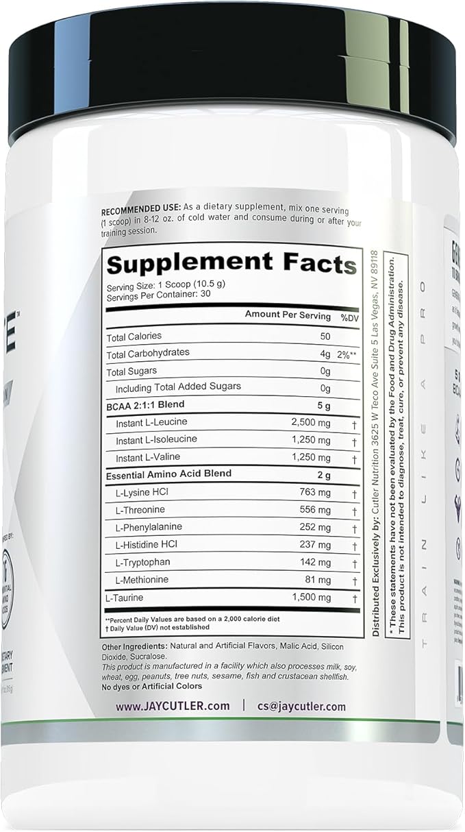 Cutler Nutrition Generate EAA and BCAA Powder: Best Branched Chain Amino Acids Supplement with Essential Amino Acids, 5g BCAAs, 2g EAAs for Lean Muscle Mass | Pina Colada, 30 Servings