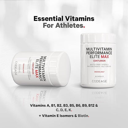 Codeage Multivitamin Performance Elite Max Supplement - Vitamins A, B6, B12, C, D, E, Vitamin K (MK-4, MK-6, MK-7, MK-9), Essential Minerals, Botanical & Grass-Fed Organ Extracts, Lutein - 90 Capsules