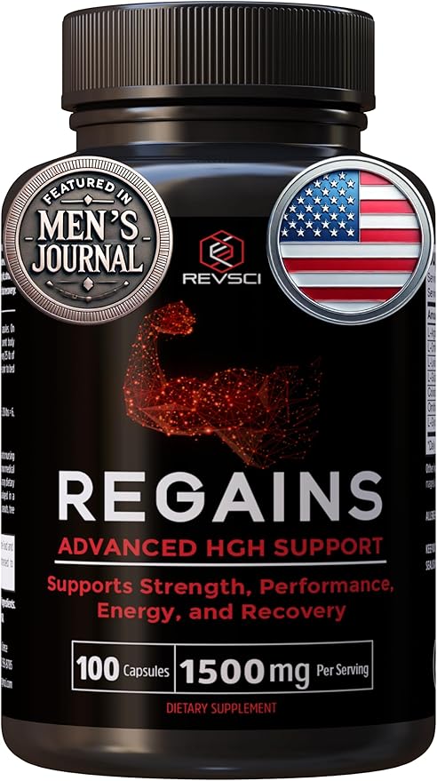 HGH Supplements for Men & Women - Regains Natural Anabolic Muscle Growth Building & Human Growth Hormone for Men, Muscle Builder for Men, Muscle Recovery Post Workout Supplement, 100 Protein Pills
