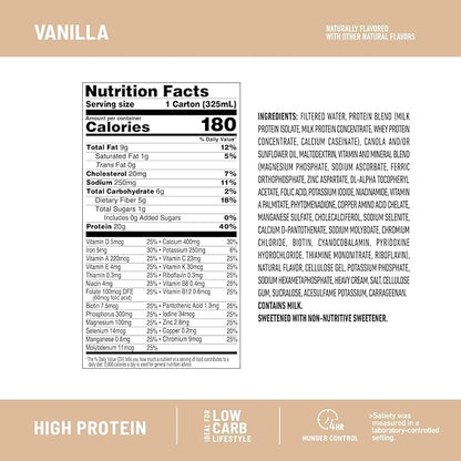 SlimFast High Protein Vanilla Bundle- 12 Count of Vanilla High Protein Meal Replacement Shakes (20g Protein) with 26 Servings of Vanilla High Protein Powder Mix (20g Protein)