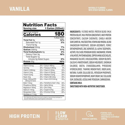 SlimFast High Protein Vanilla Bundle- 12 Count of Vanilla High Protein Meal Replacement Shakes (20g Protein) with 26 Servings of Vanilla High Protein Powder Mix (20g Protein)