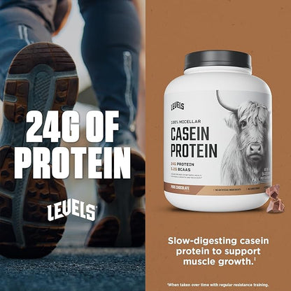 Levels 100% Micellar Casein Protein, Hormone Free, Chocolate, 4LB