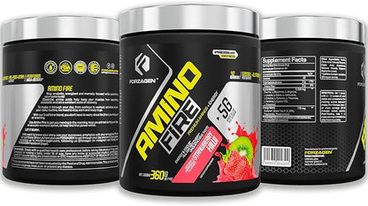 Forzagen Amino Fire | Essential Amino Energy Powder for Pre-Workout | BCAA Energy Boost & Muscle Recovery Drink Mix, Enhance Focus & Concentration, Dietary Supplement | Strawberry Kiwi, 40 Servings