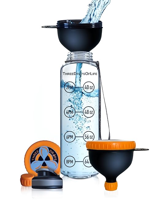 Large On The Go Funnels, Best Protein Supplement Funnels for Pre and Post Workout Supplements | Armed Forces Favorite, Fill N Run (2, 230ML)