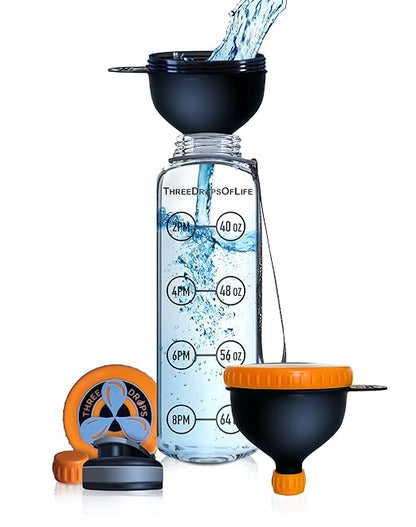 Large On The Go Funnels, Best Protein Supplement Funnels for Pre and Post Workout Supplements | Armed Forces Favorite, Fill N Run (2, 230ML)