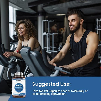 Ultimate 9-in-1 Immune Support Boost – 1000mg Vitamin C, D, Zinc, Echinacea, Quercetin & More – USA Third Party Lab Tested, Gluten-Free, 60 Capsules – Made in USA