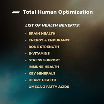 ONNIT Total Human Day and Night Vitamin Packs for Men and Women,Capsule, 30-Day Supply - Adult Multivitamin