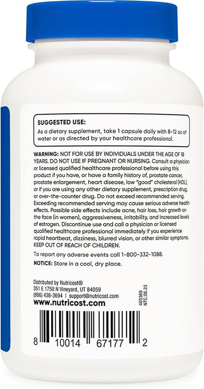 Nutricost DHEA 100mg, 240 Capsules - Gluten Free, Soy Free, Non-GMO, Supplement