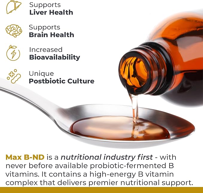Premier Research Labs: Max B-ND Liquid Vitamin B-Complex for Liver & Brain Health - Sublingual Drops for Energy, Immune & Adrenal Support - 2 fl oz - Thiamin, B12, B6 & More - for Men, Women