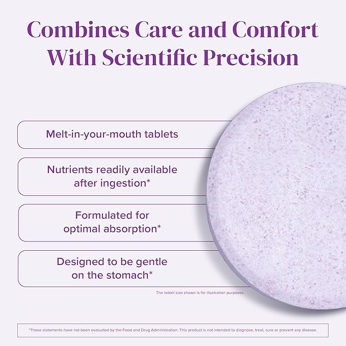 BariMelts Bariatric Multivitamin with Iron - 60 Fast-Dissolving Tablets (1-Month Supply) - Sugar-Free Bariatric Vitamins for Women, Natural Blueberry Flavor