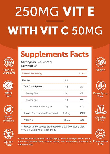 Lunakai Collagen and Vitamin E Gummies Bundle - Non-GMO Anti Aging Supplements for Men & Women - Natural Gummy with Vitamin C & 250 mg Natural VIT E