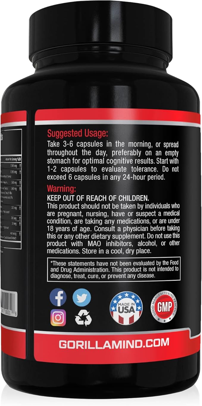 Gorilla Mind Smooth - 90 Capsules