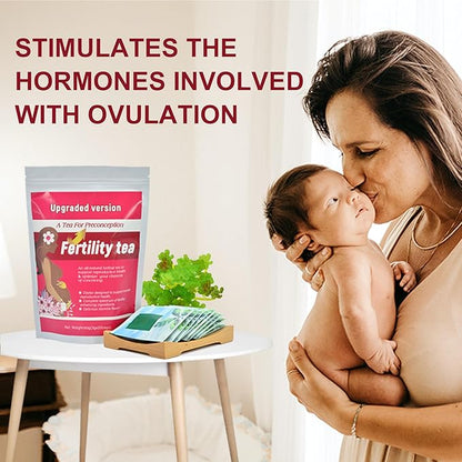 Laicuherb Natural Fertility Tea, for Women Hormone Balance & Conception Support, 20 Tea Bags Spearmint Tea to Support Menstrual Cycle & Reproductive Health, Organic Conception Tea to Get Pregnant Fast