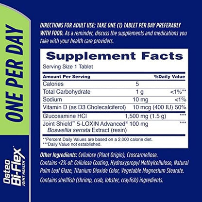 Osteo Bi-Flex Glucosamine with Vitamin D, One Per Day By Osteo Bi-flex, Joint Health,130 Coated Tablets, 130 Count