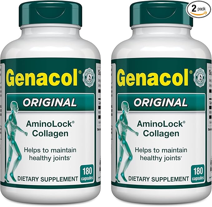 Genacol Collagen Pills for Joint Health Enhanced Absorption Joint Supplements for Men and Women | Gluten-Free, Non-GMO | Colageno Hidrolizado Original 2-Pack, 360 Capsules