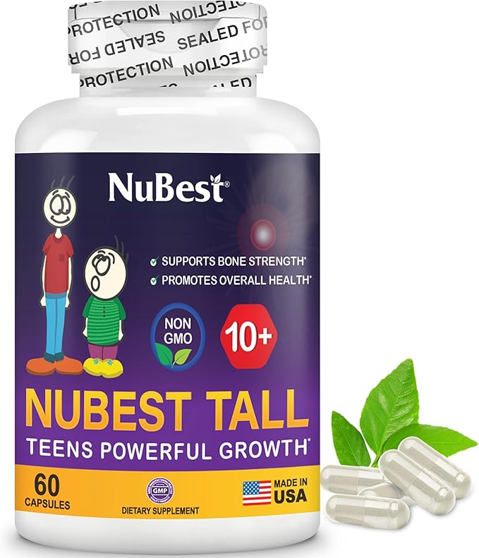 NuBest Tall 10+ - Advanced Bone Strength Formula - Supports Immunity, Healthy Development & Optimal Wellness - for Children (10+) & Teens Who Drink Milk Daily - 2 Pack | 2 Months Supply