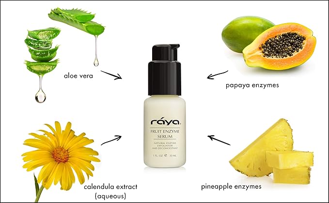 RAYA Fruit Enzyme Serum (505) | Non-Oily, Exfoliating Facial Treatment for Oily, Problem, and Dull Skin | Reduces Black-Heads and Clears Pores