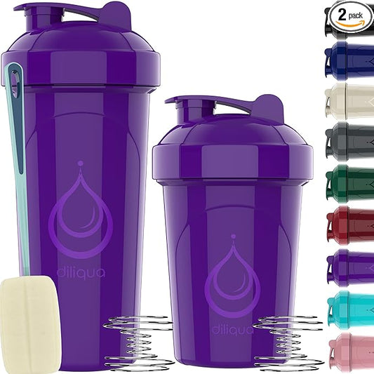 2 PACK, 28 oz & 20 oz Shaker Bottles for Protein Mixes | BPA-Free & Dishwasher Safe |small protein shaker bottle | Shaker Cups for protein shakes | Blender Shaker Bottle Pack