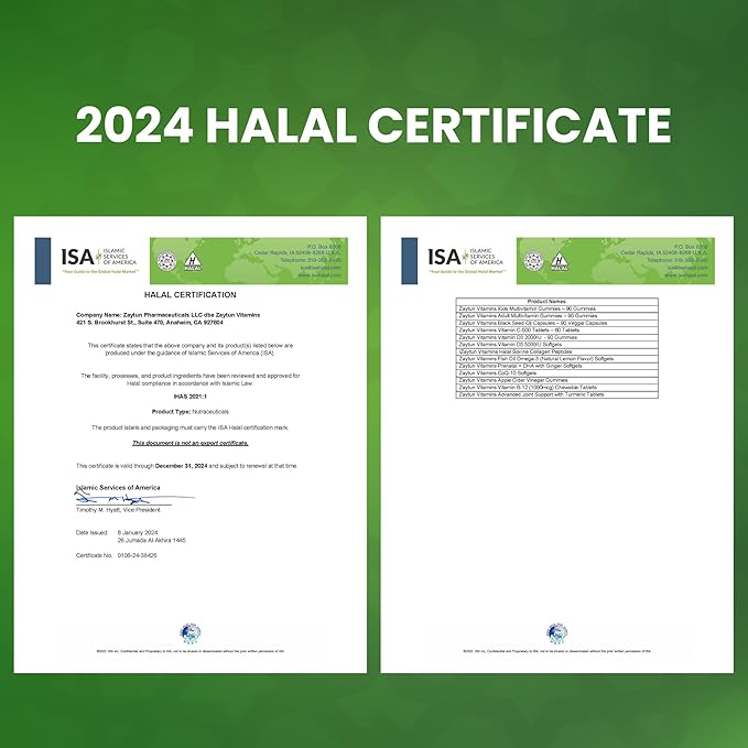 Zaytun Halal Vitamin D3 5000 IU, 180 Mini Softgels, Supports Bones, Healthy Muscle Function & Immune, Premium Vitamin D from Safflower Oil, 6 Months Supply, Non-GMO, Gluten-Free, Made in USA