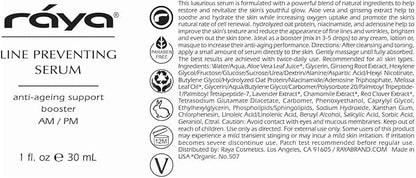 RAYA Line Preventing Serum (507) | Active, Anti-Aging Facial Treatment for All Skin | Helps Reduce Fine Lines and Wrinkles