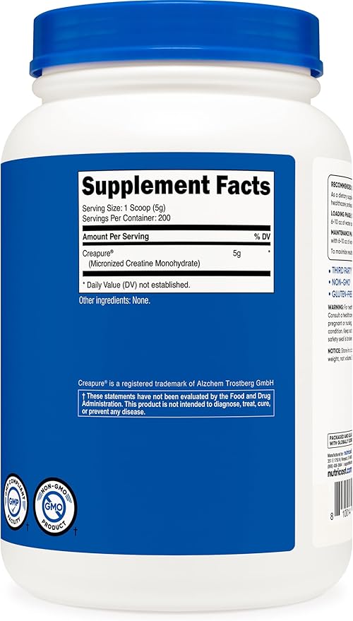 Nutricost Creapure® Creatine Monohydrate Powder 1KG