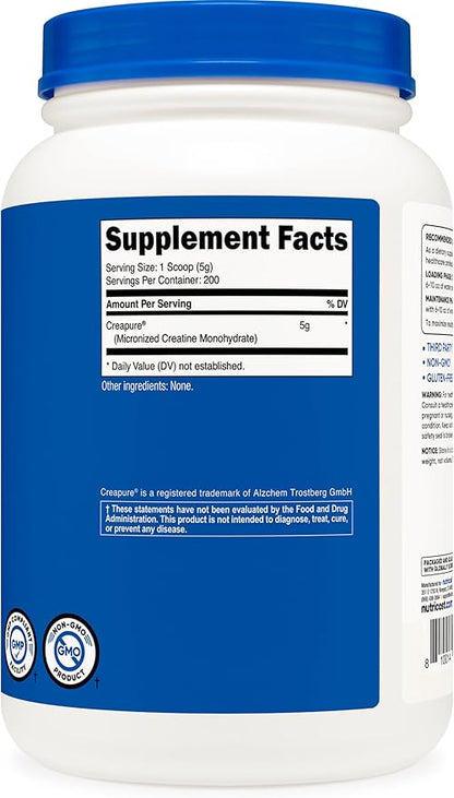 Nutricost Creapure® Creatine Monohydrate Powder 1KG