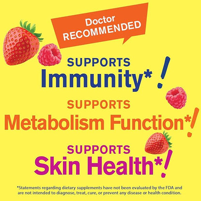 Zinc Gummies 50 mg - Supports Healthy Immune Function and Antioxidant Health - Natural Berry Flavor - Gluten-Free, GMO-Free - Chewable Gummy Dietary Supplement - 60 Gummies