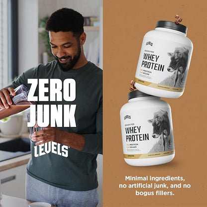 Levels Grass Fed Whey Protein Powder, No Artificials, 24G of Protein, Cappuccino, 5LB