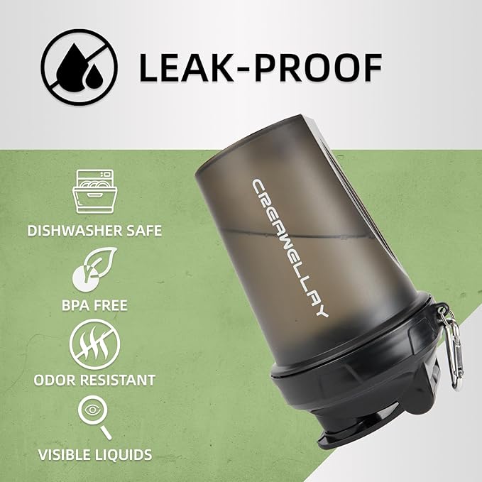 3 Pack Shaker Bottles for Protein Mixes, 17 oz Small Protein Shaker Bottle with Handle, Gym Shaker Cups with Blending Ball for Pre Workout, BPA-Free & Dishwasher Safe (Black, White, Blue)