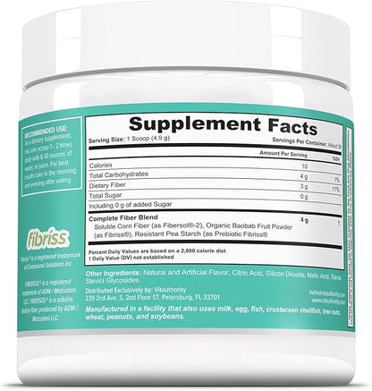 Prebiotic Fiber Powder Supplement | Healthy Gut Cleanse Detox for Women and Digestive Health Regularity, Satiety & Bloating Relief for Women | Colon Cleanser & Detox Powder Apple Flavored, 30 Servings