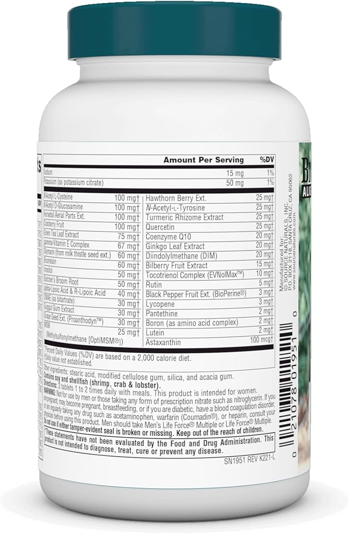 Source Naturals Women's Life Force Multiple Iron Free - Daily Complete Multivitamin 13 Essential Vitamins, Antioxidants, Herbs, Nutrients & Minerals - Enhanced Energy & Immune Boost - 45 Tablets