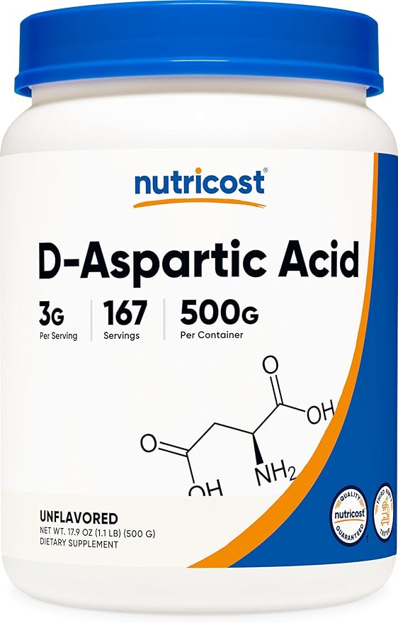 Nutricost D-Aspartic Acid (DAA) Powder 500G - DAA Supplement
