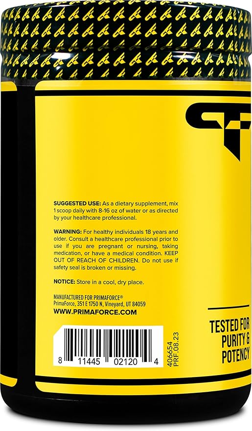 Primaforce BCAA Powder (Pineapple Mango) (30 Servings) - 7000MG 2:1:1 BCAAs, Post-Workout Recovery Drink with Amino Acids and Real Salt for Men & Women