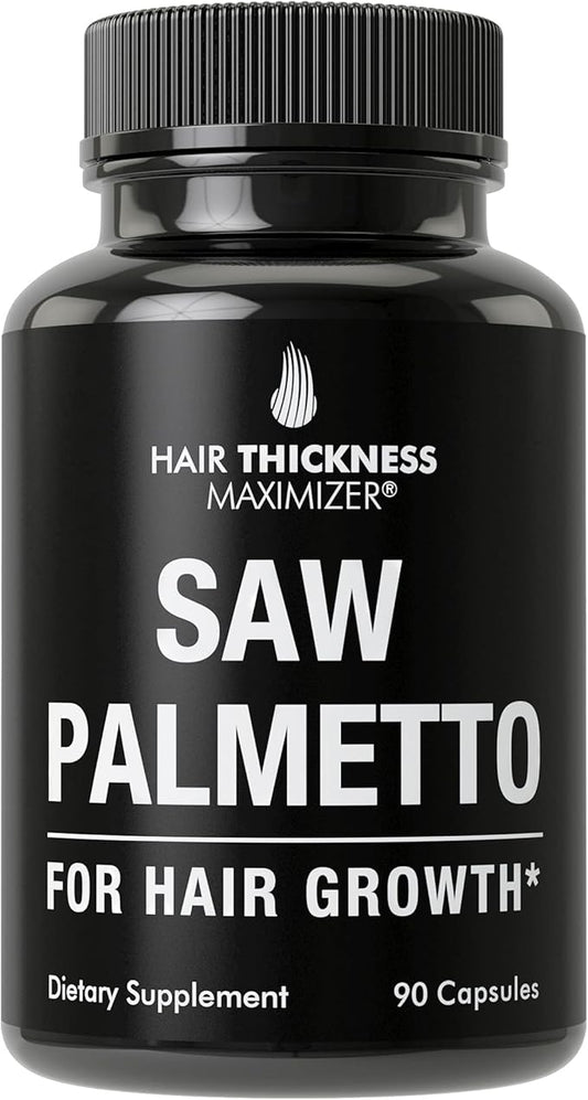 Saw Palmetto for Women and Men Hair Loss. Extra Strength Vitamin Treatment Designed for Thicker, Stronger Hair Growth and Less Shedding. DHT Blocker Capsules Powder Supplement. 1200 mg 3 Pill Serving