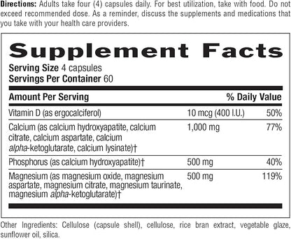 Country Life Target-Mins Calcium Magnesium with Vitamin D Complex for Total-Body Utilization and Osteoporosis Prevention