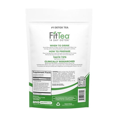 FitTea The Original 14 Day Detox Tea for Weight Loss and Belly Fat - Detox Cleanse Weight Loss Tea for Women and Men - Clinically Tested Slim Tea Detox Drink