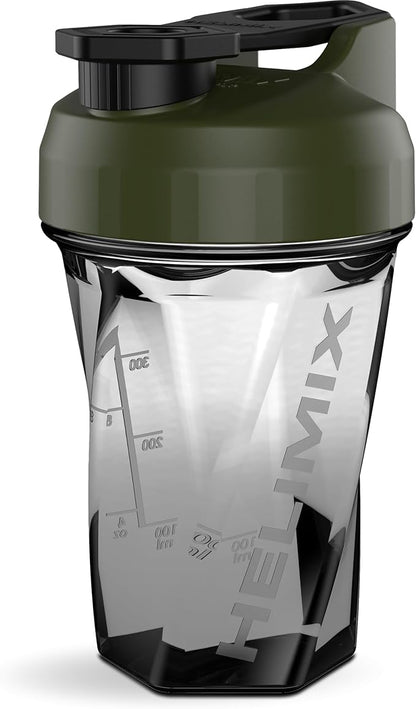 HELIMIX 1.5 Vortex Blender Shaker Bottle Holds Upto 20oz | No Blending Ball or Whisk | USA Made | Portable Pre Workout Whey Protein Drink Shaker Cup | Mixes Cocktails Smoothies Shakes | Top Rack Safe